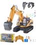 Remote control toy excavator 1:14 with metal shovel and light