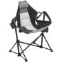 Reclining camping chair with cup holder and headrest, 136 kg load capacity