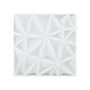 3D PVC wall panels, 33 pcs., 11.8x11.8 cm, matte white