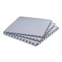 Modular PVC garage floor tiles, 8 pcs., silver, 513x513 mm