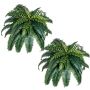 Large Artificial Boston Ferns, 2 Pack, 35-39 Inch, Wall Plants