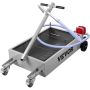 Oil drain tank 15 gallons (57 L), with pump and wheels, low profile