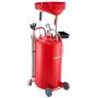 79.5 L pneumatic oil drain tank with wheels, red