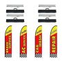 Car repair advertising feather flag with pole, 4 pcs., 16.3 feet