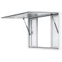 Food Truck Trailer Service Window, 48"x36", Aluminum, 4 Sliding Windows