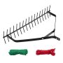 32 Inch Double Sided Aquatic Weed Rake with Rope, Pond Cleaning Tool