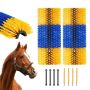 Animal scratching brush 17.1x7.5 cm, 2 pcs., for horses, cows, pigs