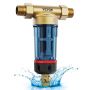 Rotary 40 micron sediment filter for well water, 4 t/h, 3/4"–1" connections