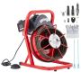 Electric Sewer Cleaning Machine 250W, 50ft x 1/2", for 2-4 inch pipes