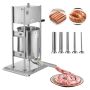 Manual meat stuffer, stainless steel, 10 L, 2 speeds, 5 tubes