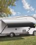 Manual 16' Retractable RV Awning Kit Black, Aluminum Frame