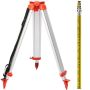Aluminum tripod 1.65 m with 5 m laser level, 5 sections