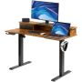 Electric height-adjustable desk, 120x60 cm, dual monitor