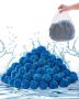 Pool filter balls for sand filter, 0.7 kg, blue, polyester fiber, washing bag