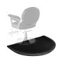 Barber mat, semicircular, 1220x905 mm, 13 mm thick, PVC