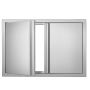 Double stainless steel grill door, 774x532 mm, recessed