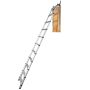 Telescopic aluminum attic ladder, for 3-3.2 m ceilings, 158.8 kg load capacity