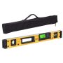 Magnetic torpedo aluminum level 600 mm with LED display and bubble ruler