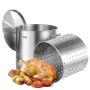 Stainless steel large 84 L pot with lid and basket