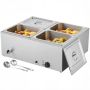 Electric stainless steel food warmer, 1500 W, tabletop