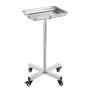 Medical grade stainless steel mayonnaise stand on wheels, adjustable height, up to 35 lbs.