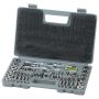 Thread tap and die set, 40 pieces, steel, with case