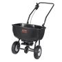 Spreader 27.2 kg with steel pusher and 20.3 cm wheels, black