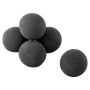Ceramic fire balls, 125 mm, 6 pcs., black, decorative stones for the fireplace