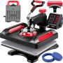 Heat press 30.5x38.1 cm, 5 in 1, 1000 W, red