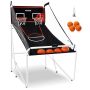 Foldable basketball game for 2 players, electronic, black and white