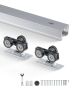Sliding Pocket Door Hardware Track Kit, 24-30 Inch Single Door, Commercial Grade
