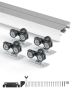 Aluminum Alloy 6 Feet Sliding Door Hardware Kit for 2 Door System