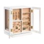 Rotating jewelry box with 5 drawers, white