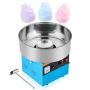 Commercial electric cotton candy maker, 1000W, stainless steel, blue, 38 cm