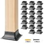 Steel post brackets 101.6x101.6 mm, 20 pcs., powder coated