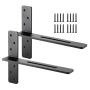 T-shaped steel shelf brackets, 2 pcs., 90 kg load capacity