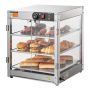 3-stage food warmer, 800 W, lighting, 90 L capacity