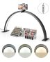 Arc LED table lamp with phone holder, 30W, adjustable brightness