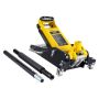 Low profile hydraulic jack, 2 tons, aluminum, yellow