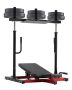Vertical carbon steel leg press machine, adjustable, 550 lb load capacity