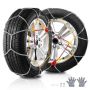 Snow chains for cars, manganese steel, silver, 2 pieces, universal sizes