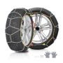 Snow chains for cars made of manganese alloy steel, silver, set of 2