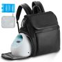 Breast pump backpack with ice pack, black, carrying case S1/S2