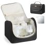 Portable handheld breast pump with accessories, black