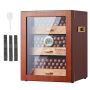Handmade Spanish cedar wood cigar humidor with hygrometer, 100-150 cigars