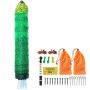Electric Fence PE Net 48" x 168' with Posts and Barbed Stakes for Chickens, Rabbits, Farms