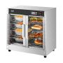 Hot food warmer, stainless steel, 4 levels, with water tray