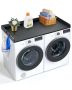 Wooden washer and dryer countertop, 54x27", black, waterproof