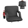 Adjustable stadium grandstand seat with cushion and armrest