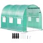 Tunnel portable greenhouse, galvanized steel, green, 305x213x213 cm